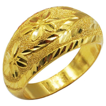 แหวนทองคำ 96.5% โปร่งกลมแฟนซีดอกไม้