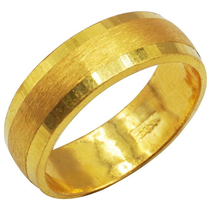 แหวนทองคำ 96.5% ปลอกมีดตัดลาย